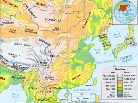 what are the physical features in ancient china